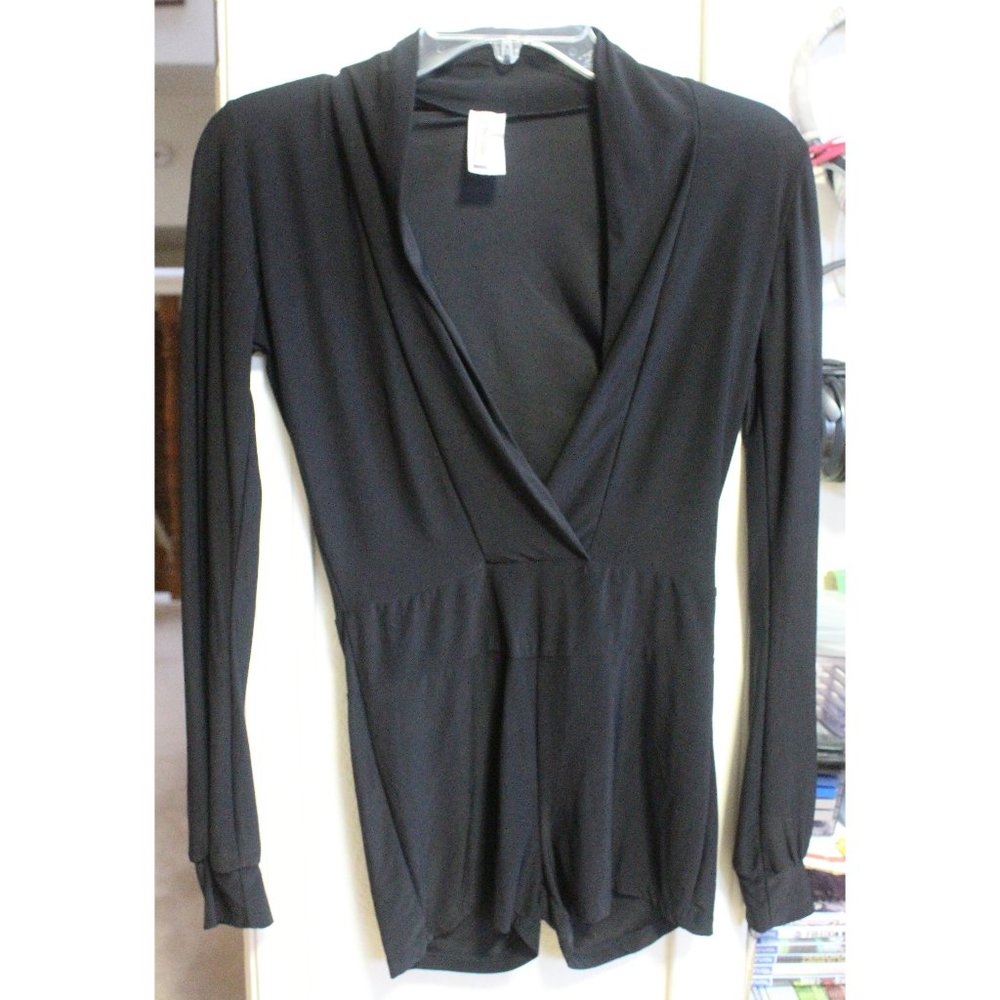 "Best Cody" black (silk/chiffon?) romper